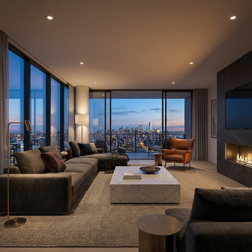 High fidelity luxury interior render